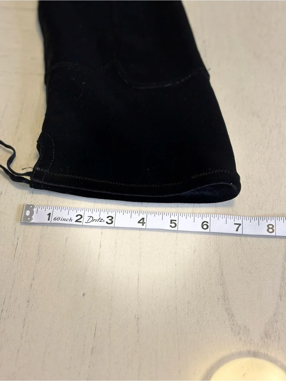 Marc Fisher Black Velvet Over-the-Knee Block Heel Boots SZ 6M $129